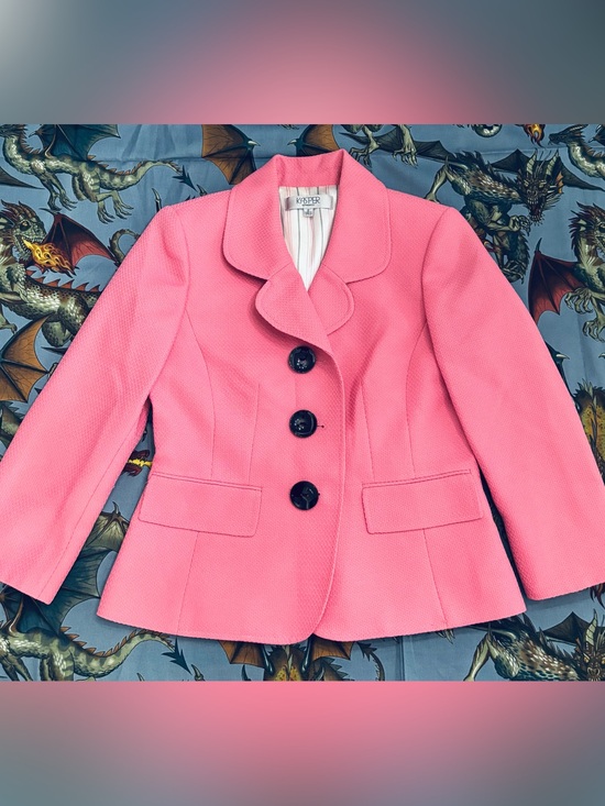 Kasper Jackets & Blazers - Vintage Kasper Barbie-Pink Textured Blazer, 2